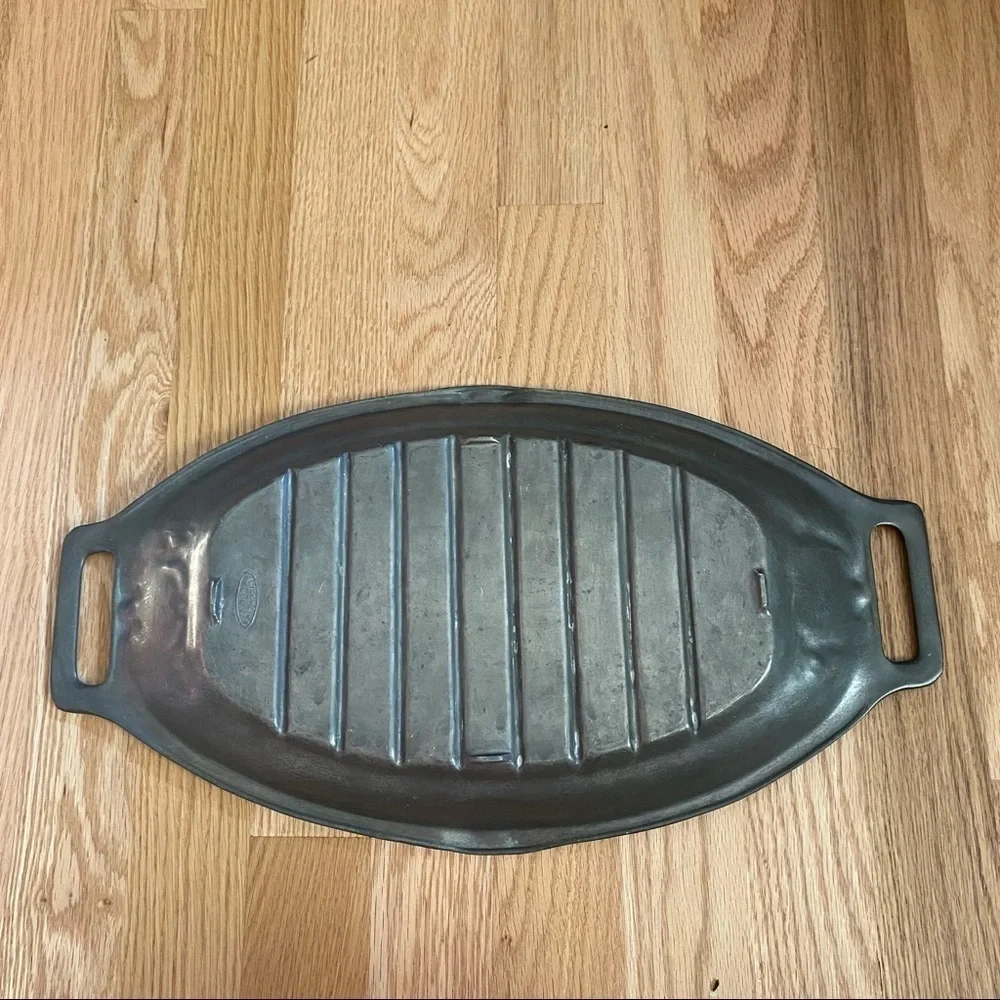 Kayserzinn Antique Vintage Pewter Tray 4747 Grill Serving Cook Pan